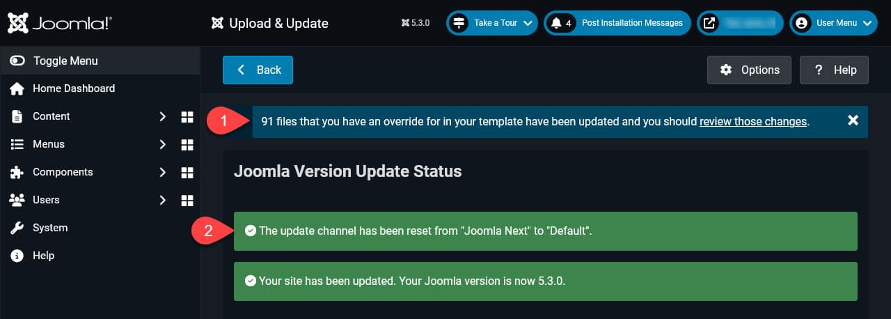 After Update Joomla 3 and 4 to Joomla 5