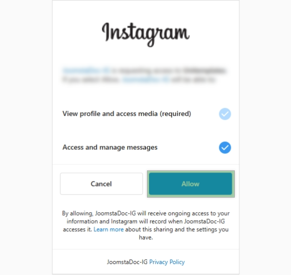 Allow Access to App